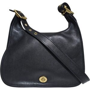 Coach Vintage Legacy Crescent Black Leather 9718